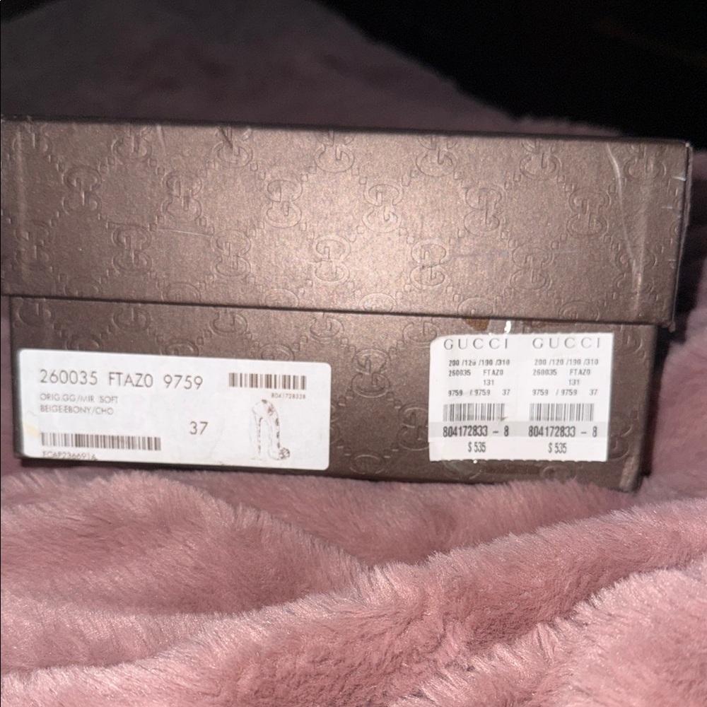 Gucci Chocolate Brown gg print heels